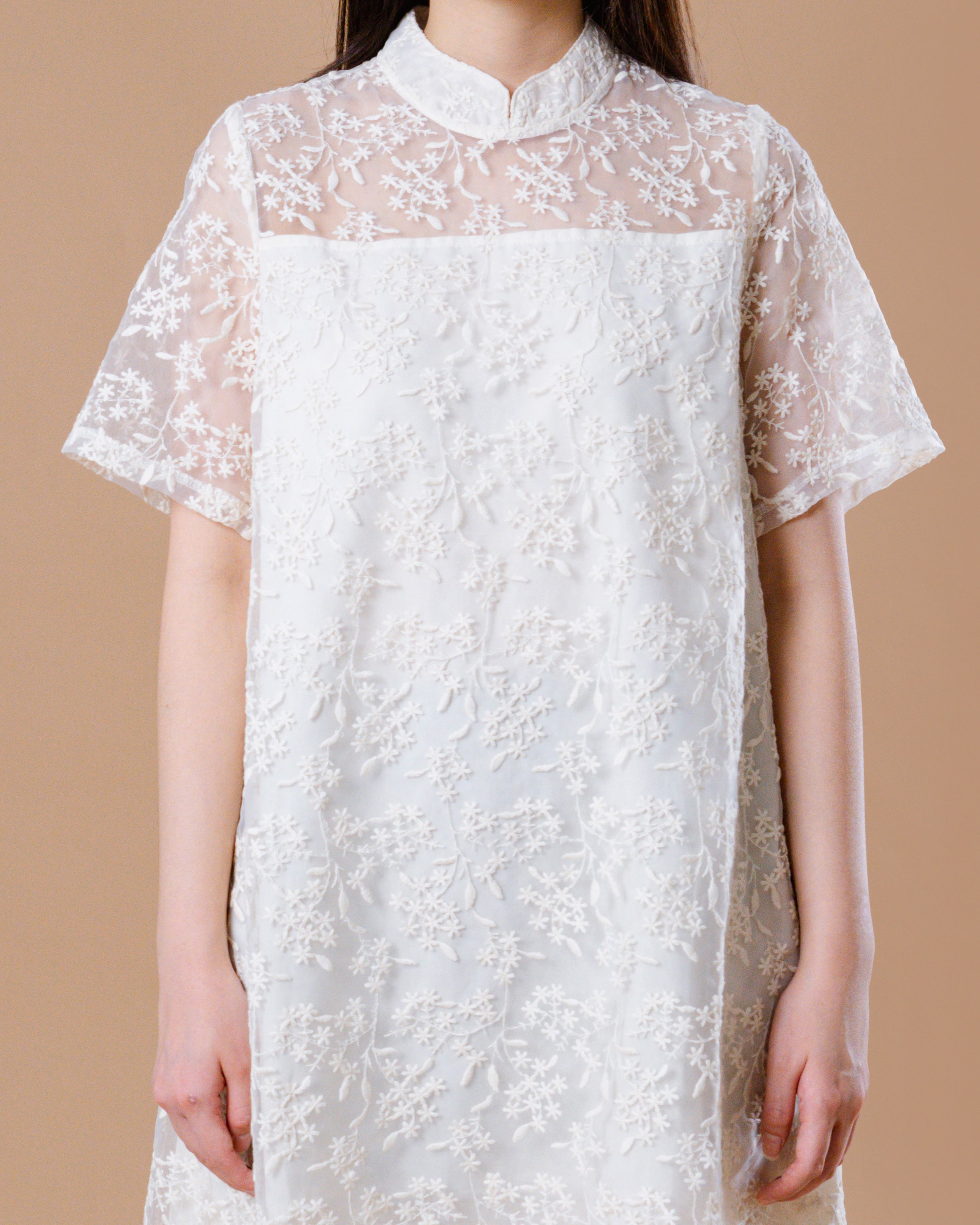 CNY Moonlite Petals Dress Ivory