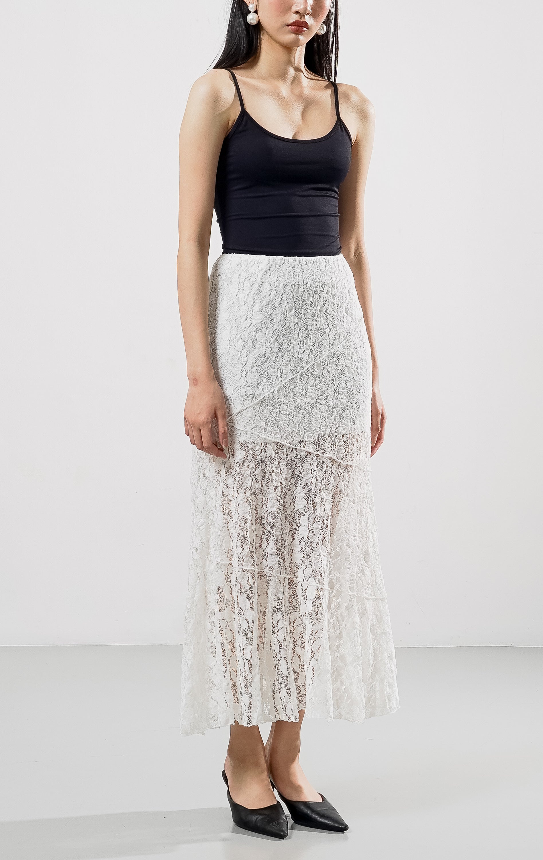 ES Illusion Skirt White