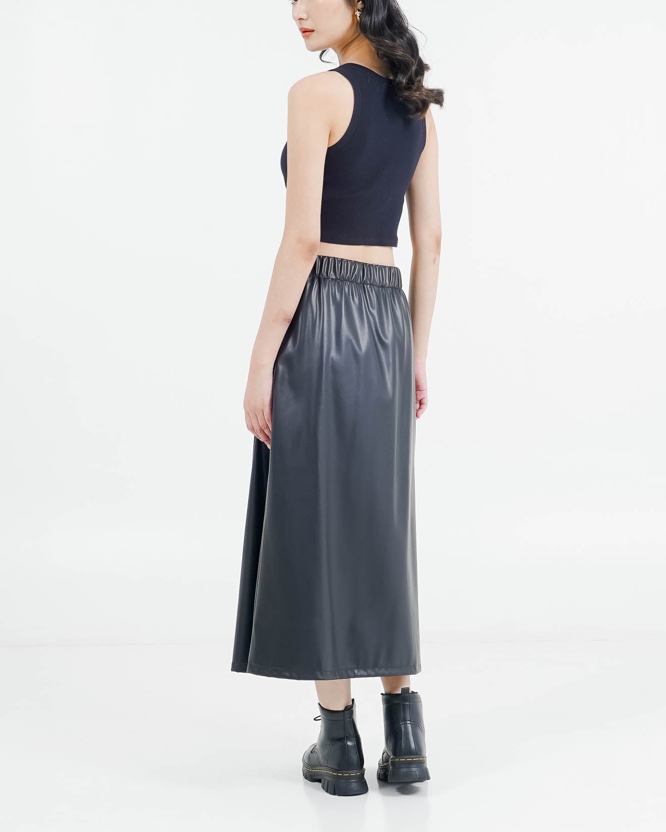 ES Revel Leather Skirt Black