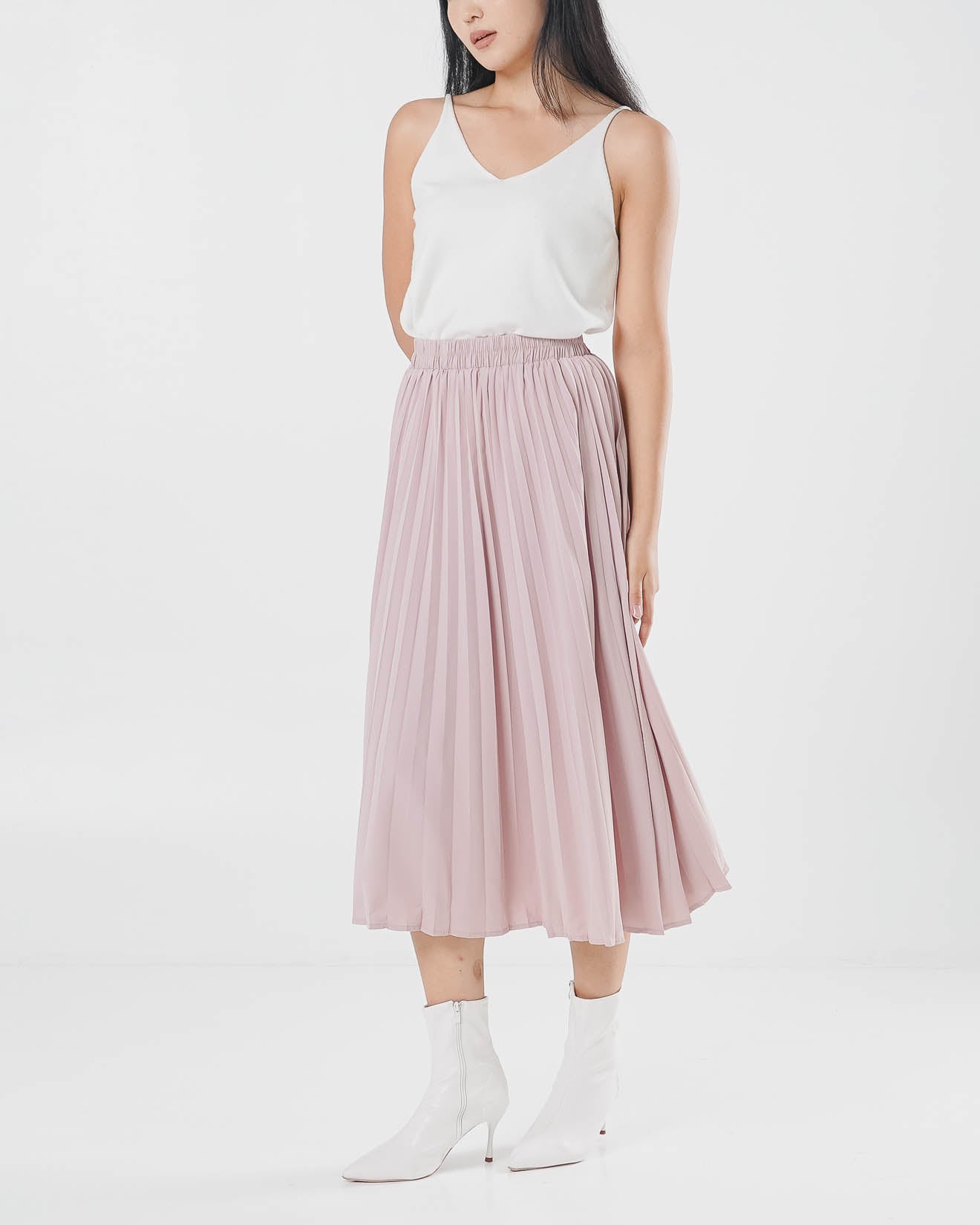 Larissa Pleats Skirt Pink  – Rok Kekinian Wanita ( RESTOCK )