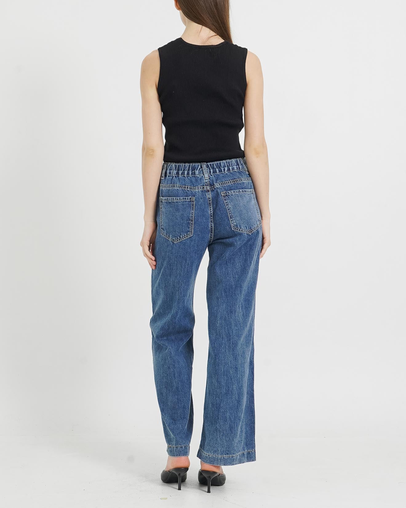 Zayn Straight Oversized Denim Pants - Celana Panjang Casual Wanita - 289800