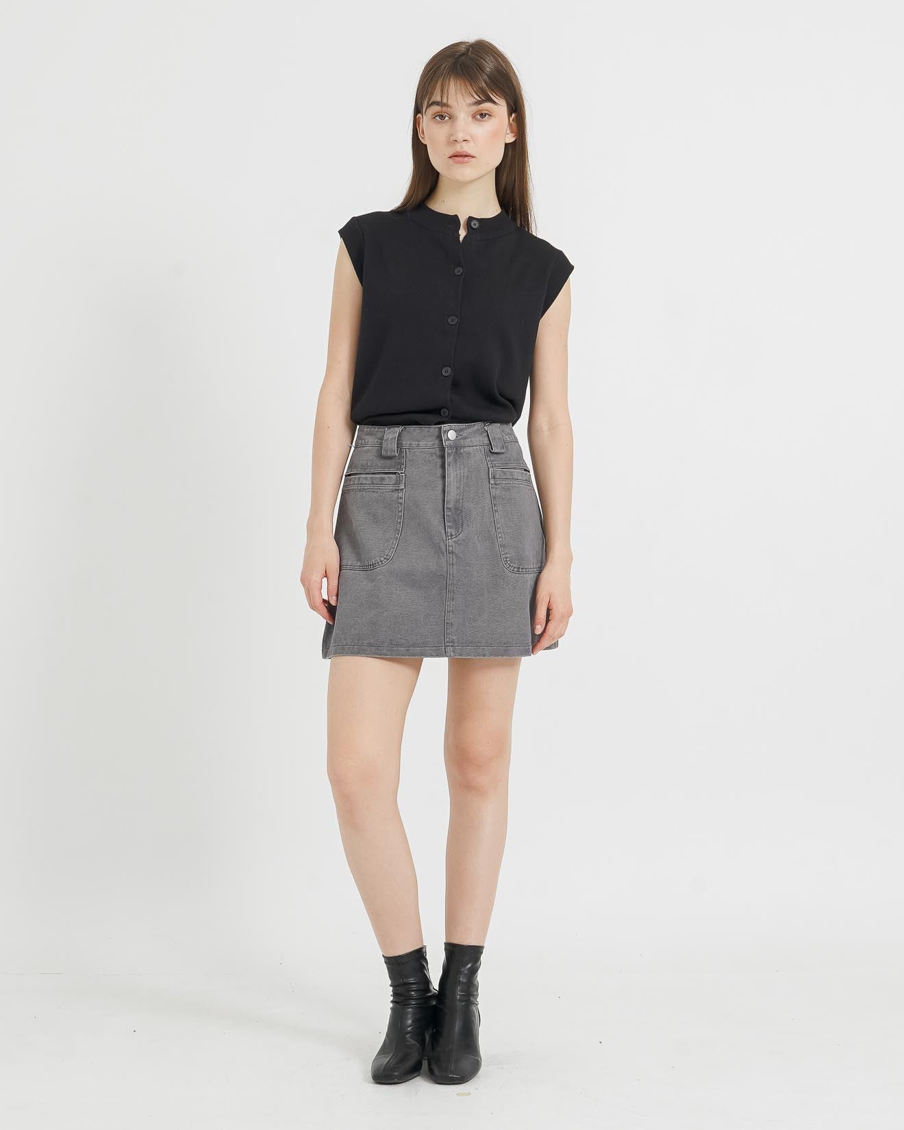 Roxy A-Line Denim Grey Skort  - Celana Pendek Rok Wanita - 289510