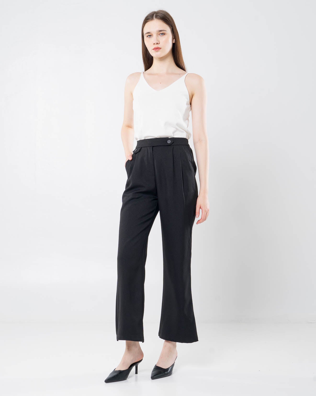 Leonardo Double Button Pants Black