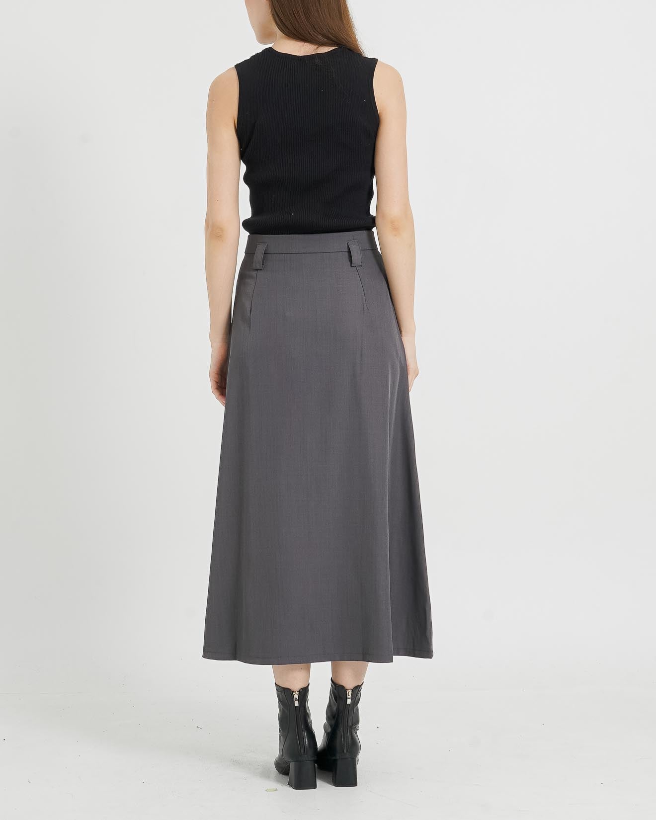 Callie Boxy Grey Skirt - Rok Panjang Wanita - 289514