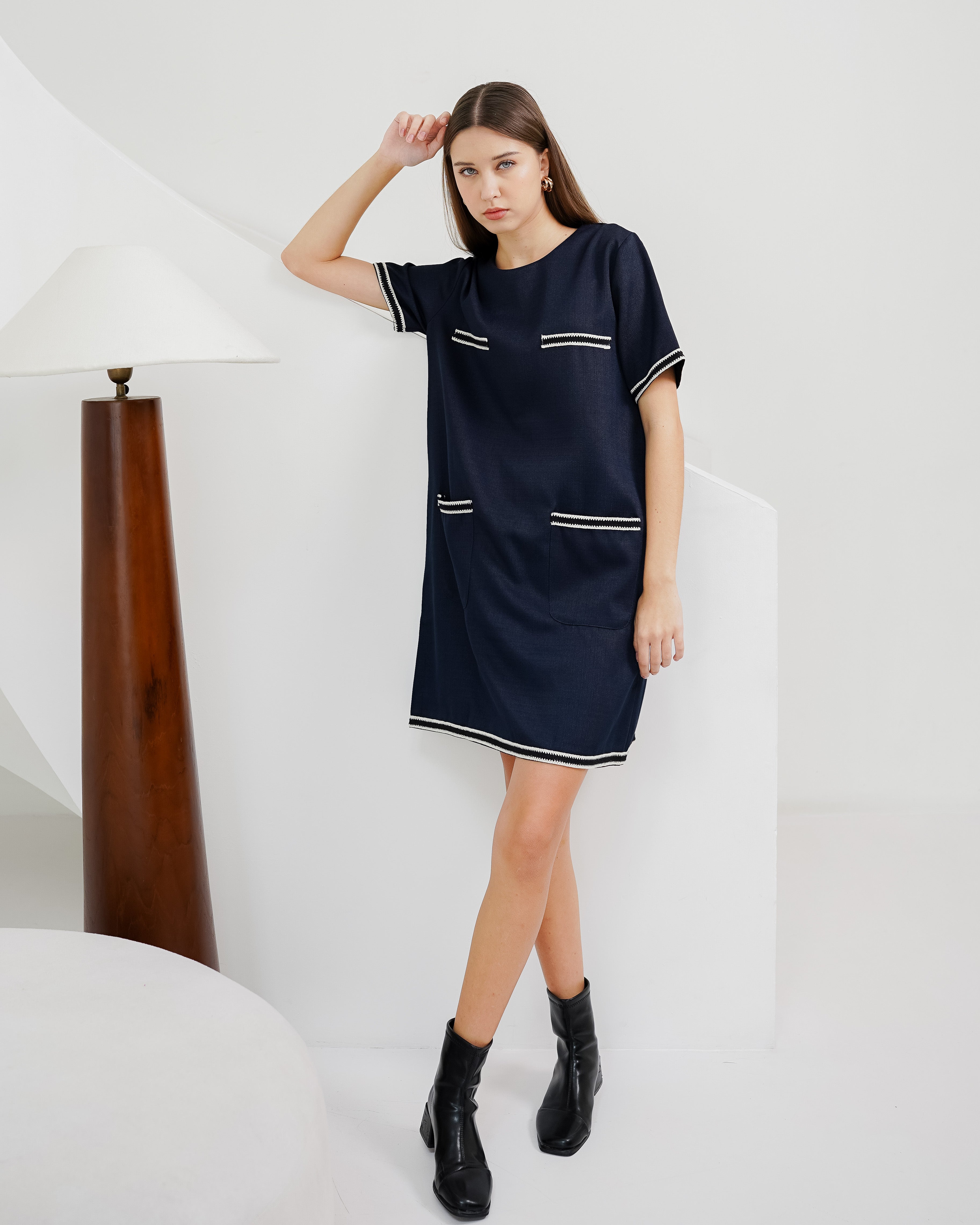 Cathalina Dress Navy