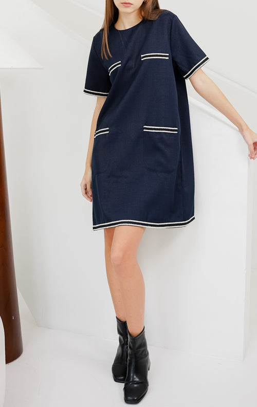 Cathalina Dress Navy