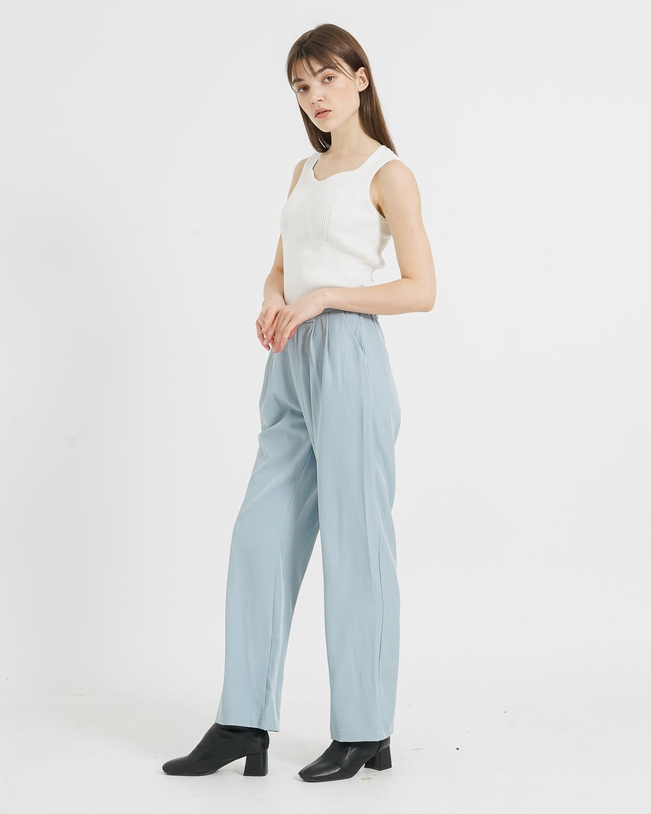 Claude Straight Blue Pants - Celana Panjang Wanita - 288929