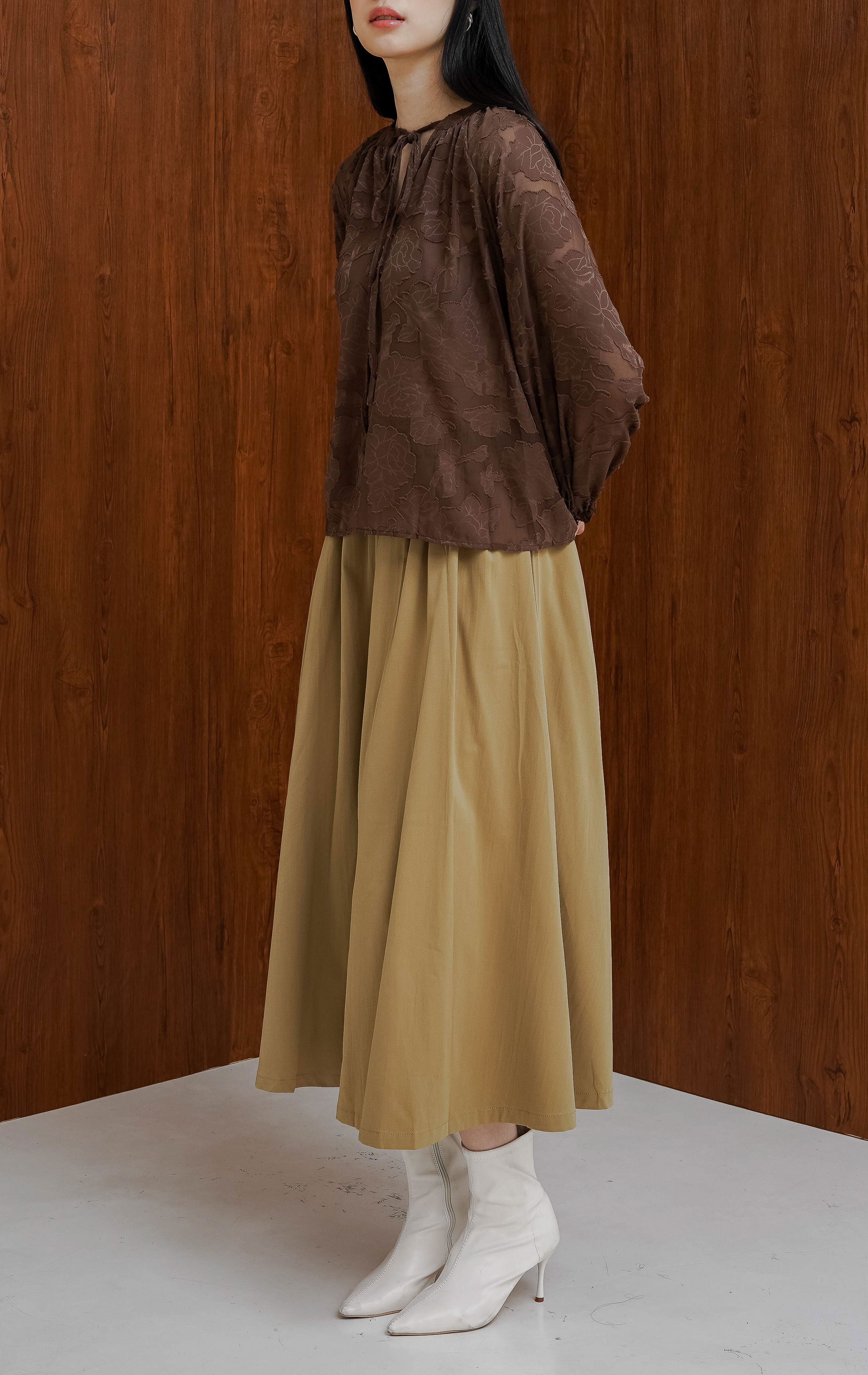 Pevita Top Brown