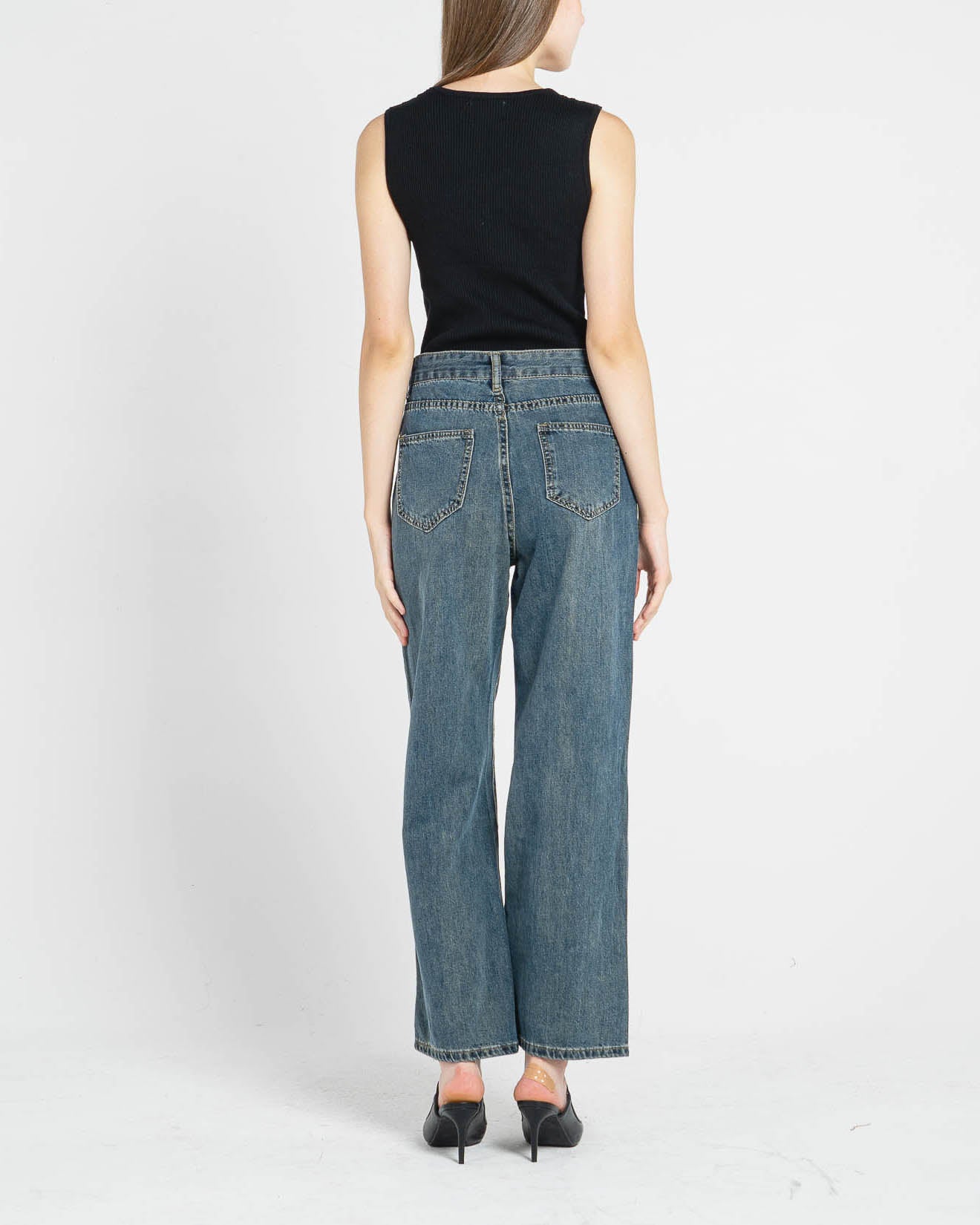 Vexia Wide Leg Denim Pants – Celana panjang Casual Wanita - 288808