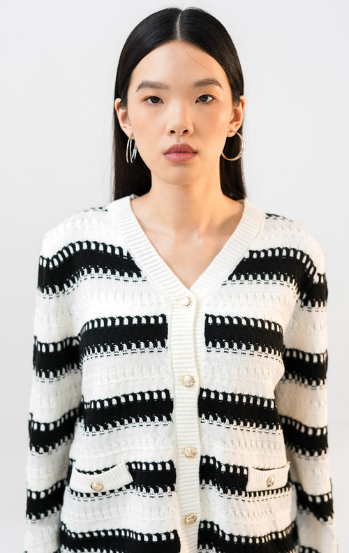 Collins Cardigan White