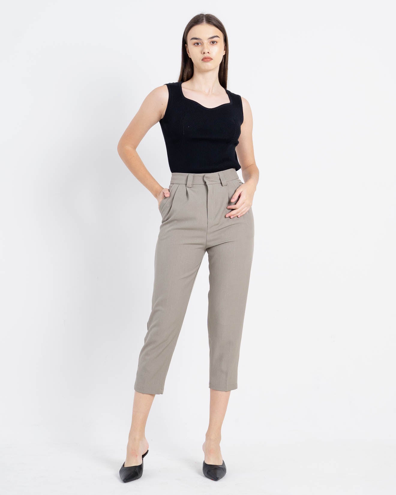 Rusel Fitted Light Brown Pants – Celana Panjang Wanita - 288525