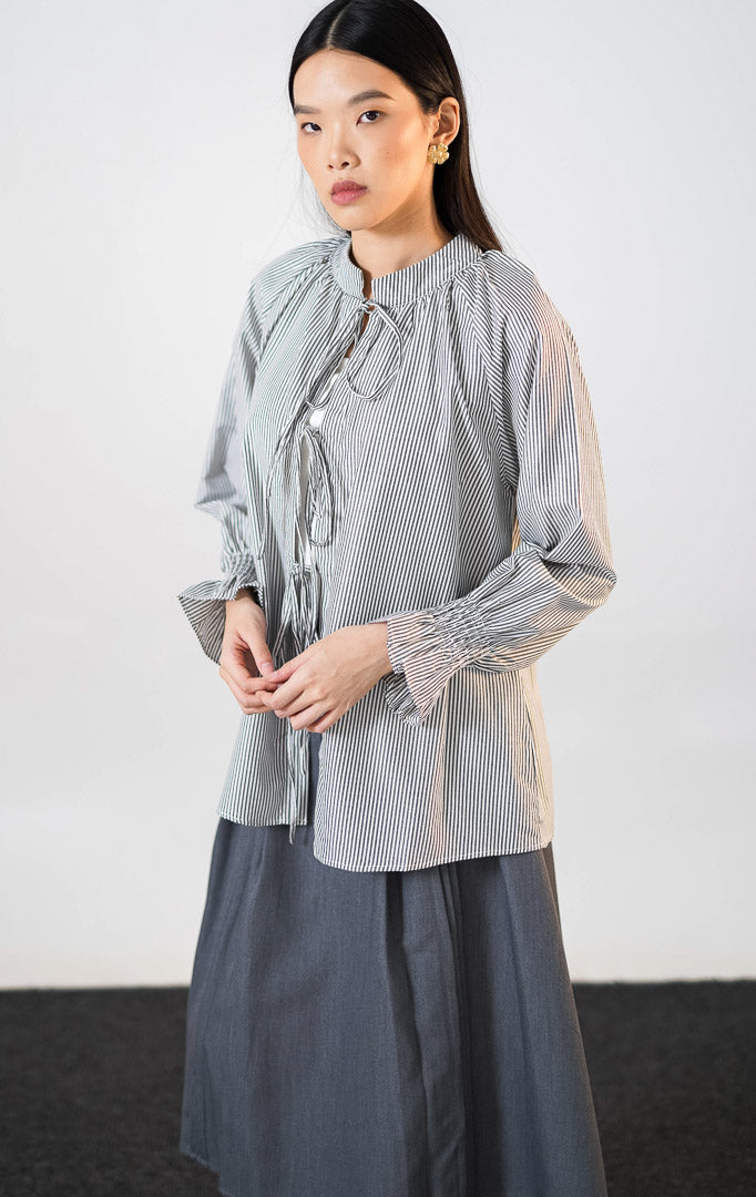 Edellia Top Grey Stripe