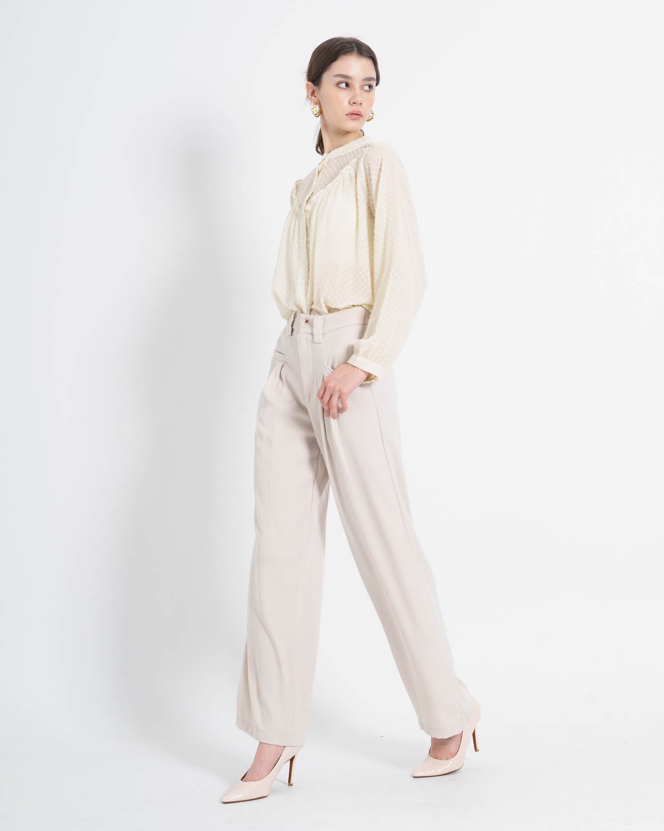 Conan Wide Ivory Pants – Celana Panjang Wanita - 288939