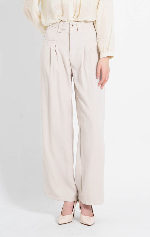 Conan Wide Ivory Pants – Celana Panjang Wanita - 288939