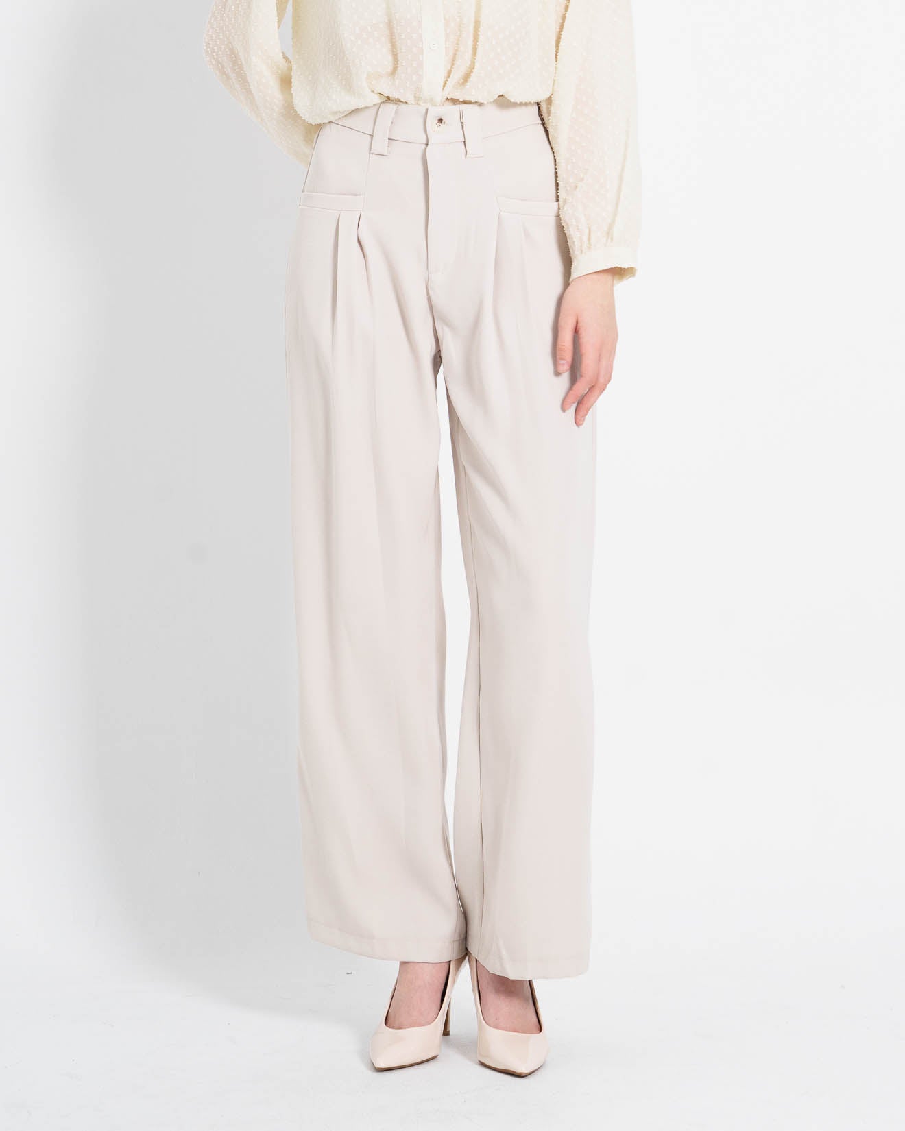 Conan Wide Ivory Pants – Celana Panjang Wanita - 288939