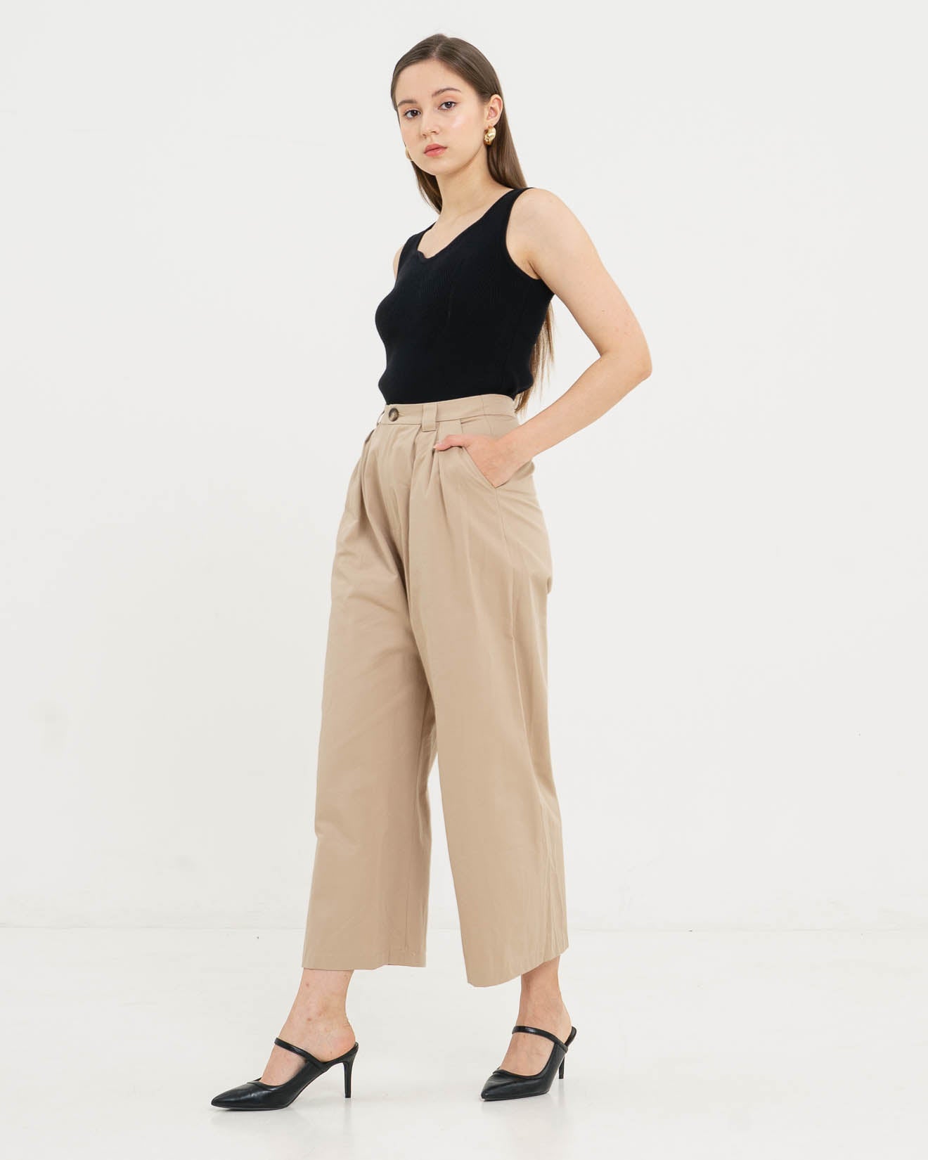 Kylo Wide Brown Pants – Celana - Panjang Wanita - 288209