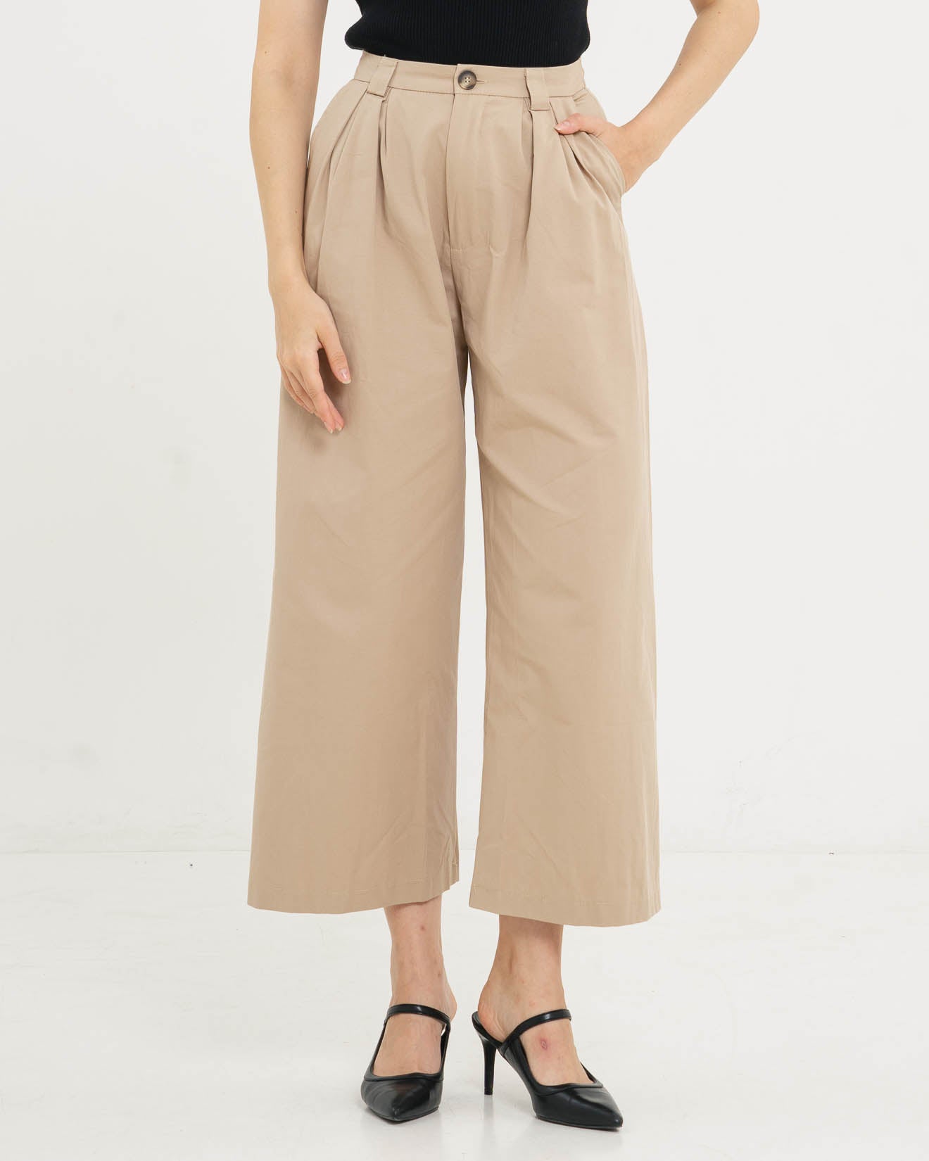 Kylo Wide Brown Pants – Celana - Panjang Wanita - 288209