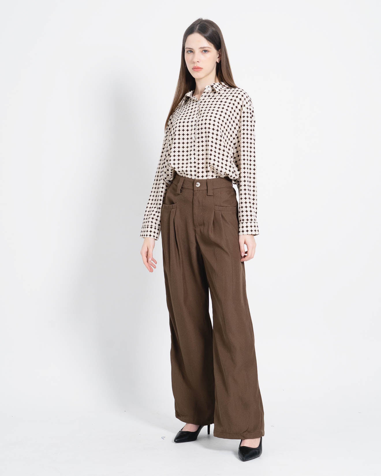 Conan Wide Brown Pants – Celana Panjang Wanita - 288938