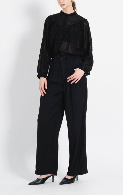 Conan Wide Black Pants – Celana Panjang Wanita - 288407