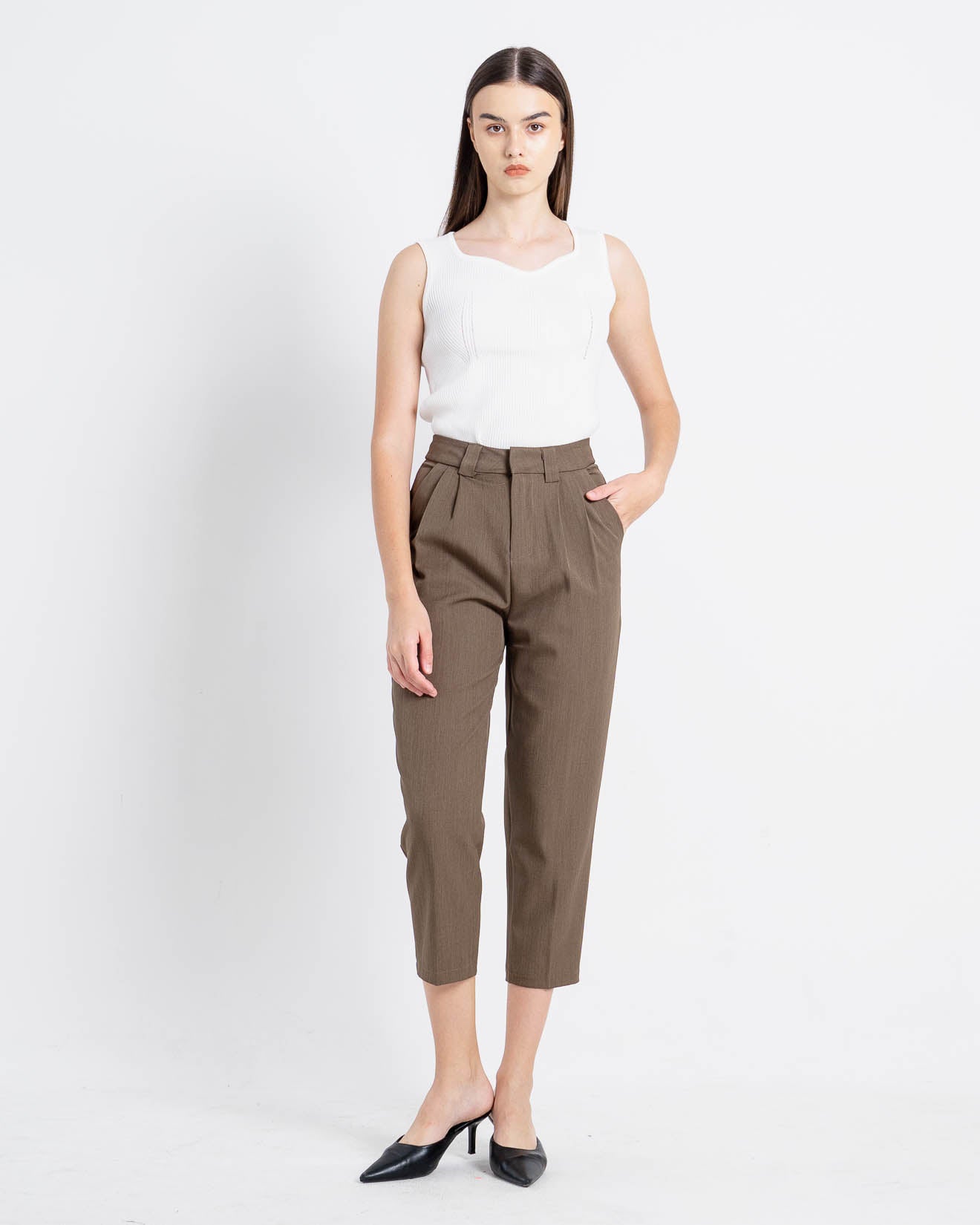 Rusel Dark Pants Brown