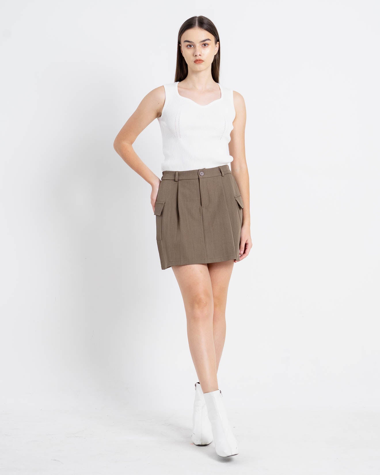 Hilton Pockets Brown Skort – Celana Pendek Casual Wanita - 288521