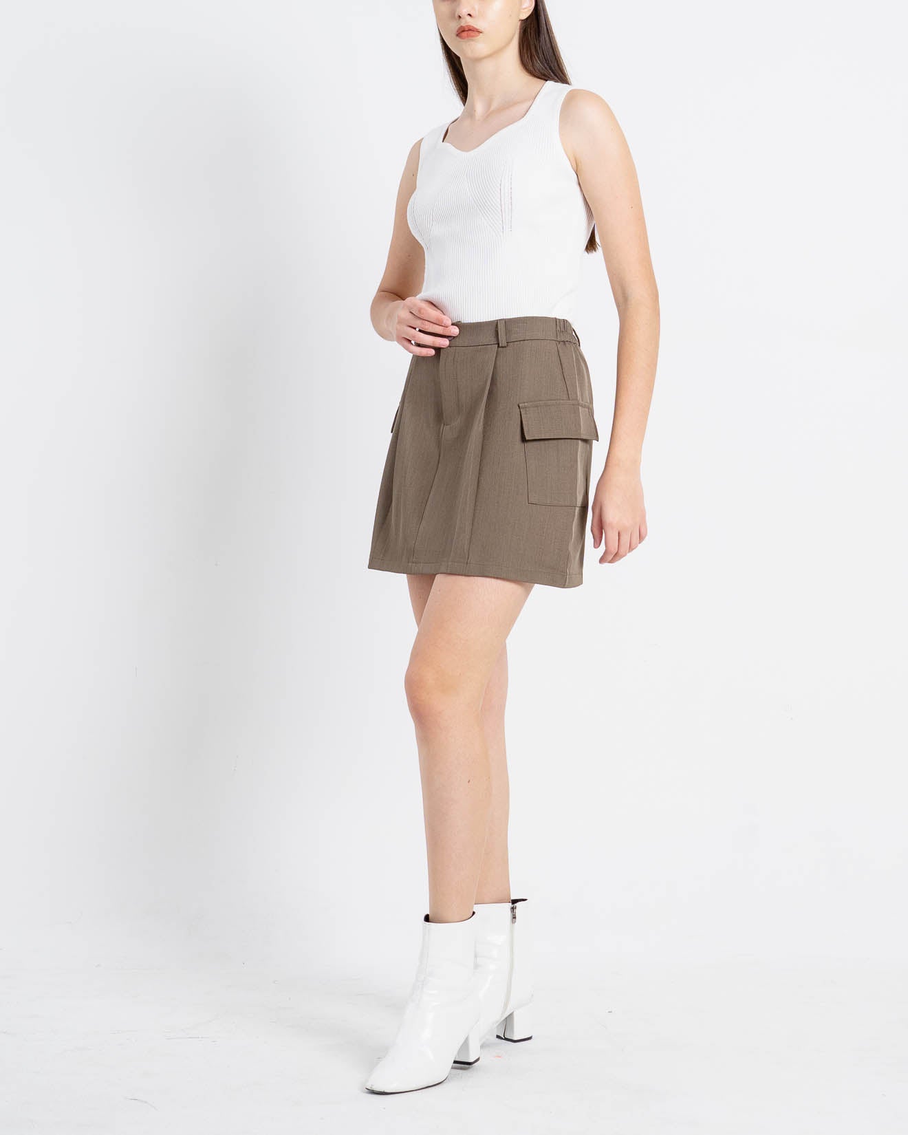 Hilton Pockets Brown Skort – Celana Pendek Casual Wanita - 288521