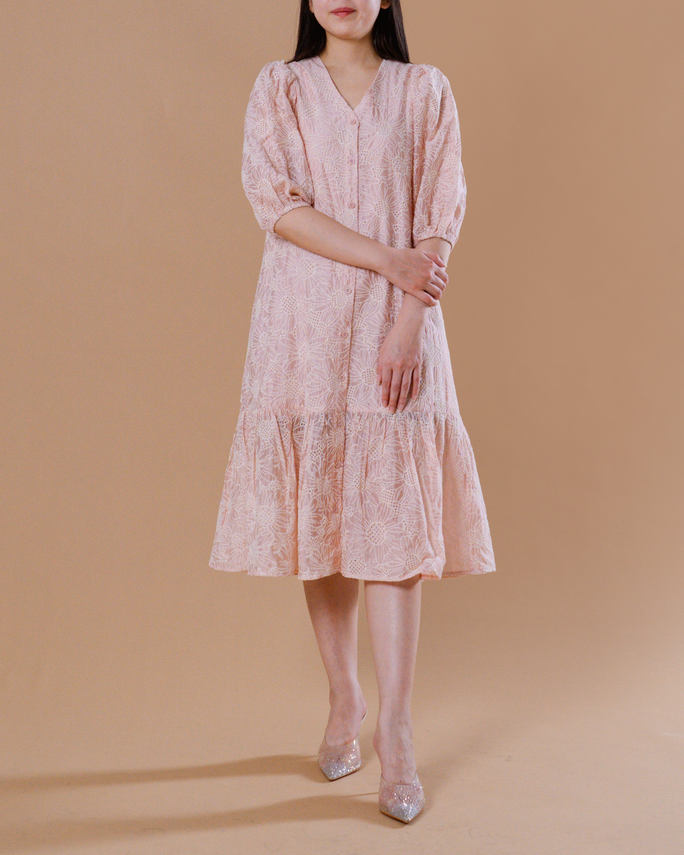 CNY Joyous Petals Dress Pink