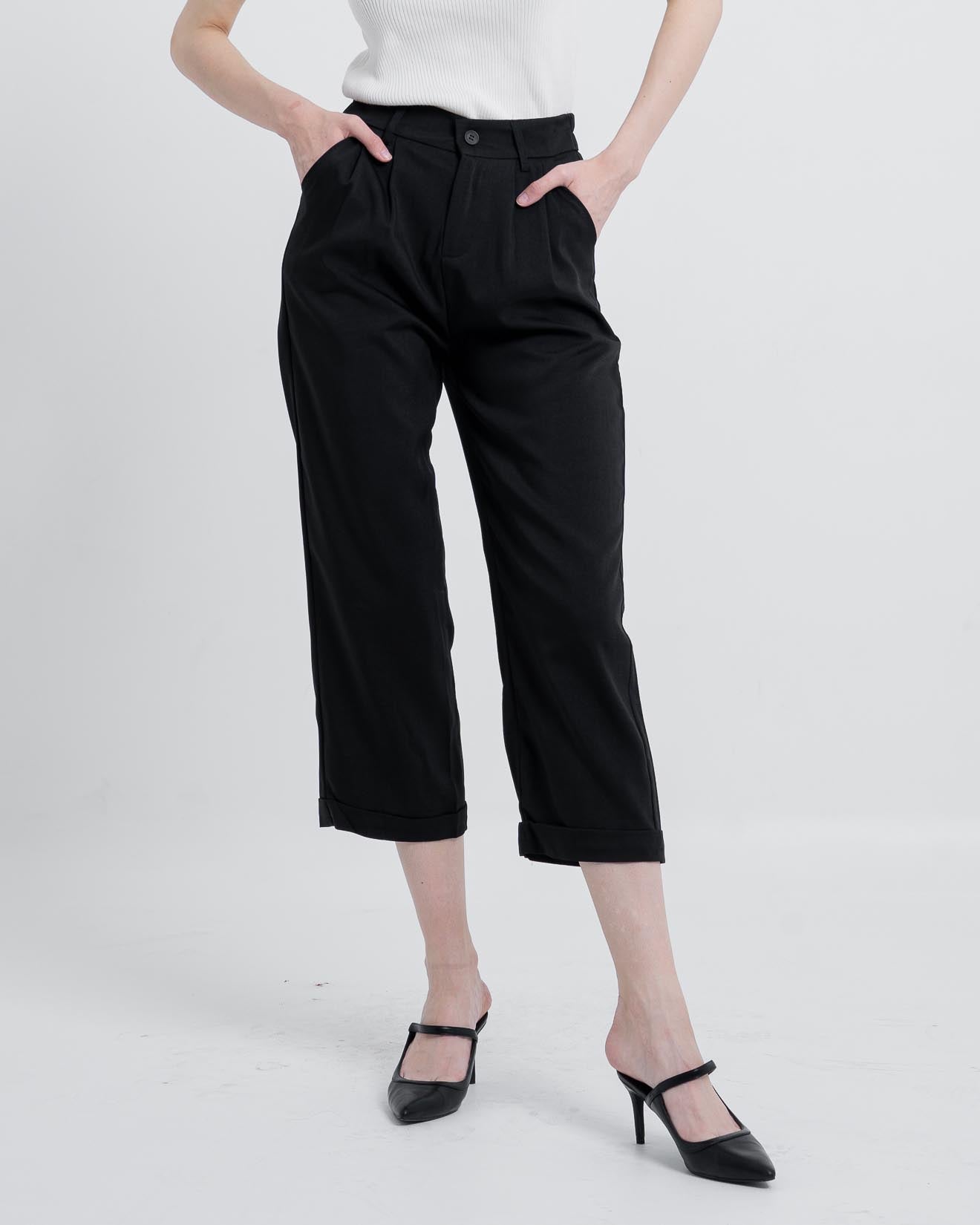 Eliot Wide Leg Pants Black – 288969