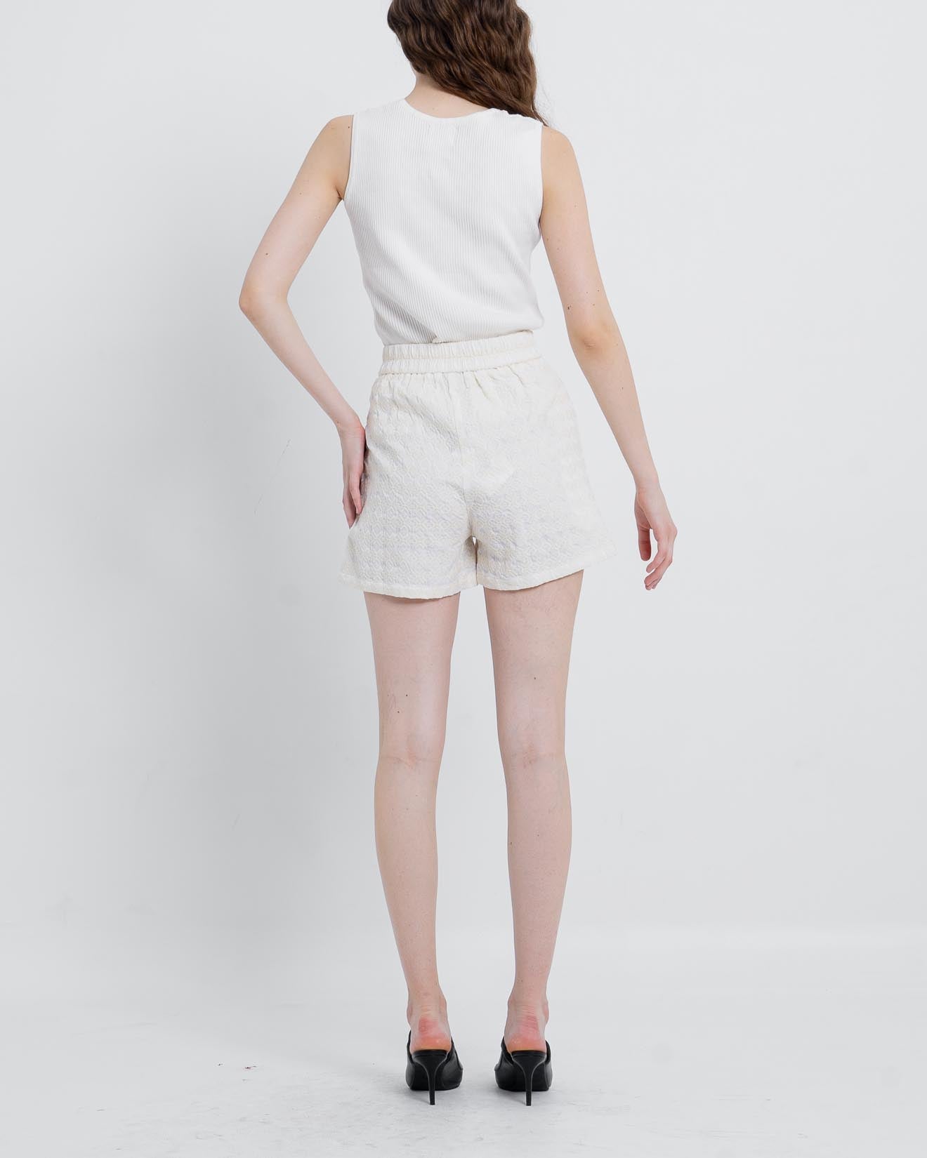 Torry Crochet Short Pants Ivory  – 288966