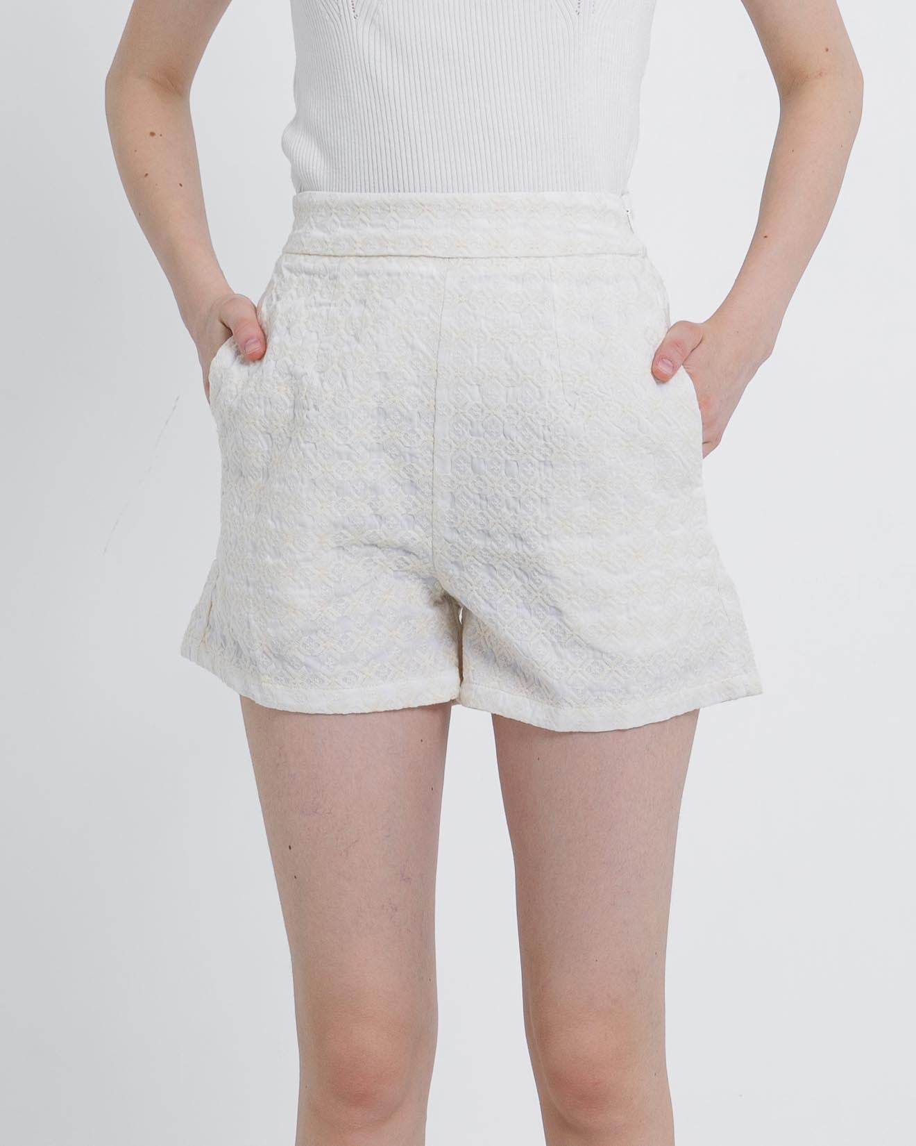 Torry Crochet Short Pants Ivory  – 288966