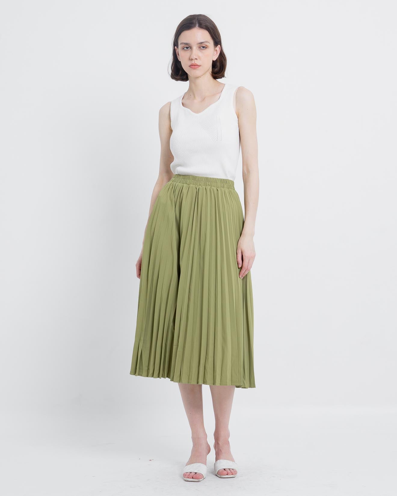 Larisa Pleats Skirt Green –  288415 ( RESTOCK )