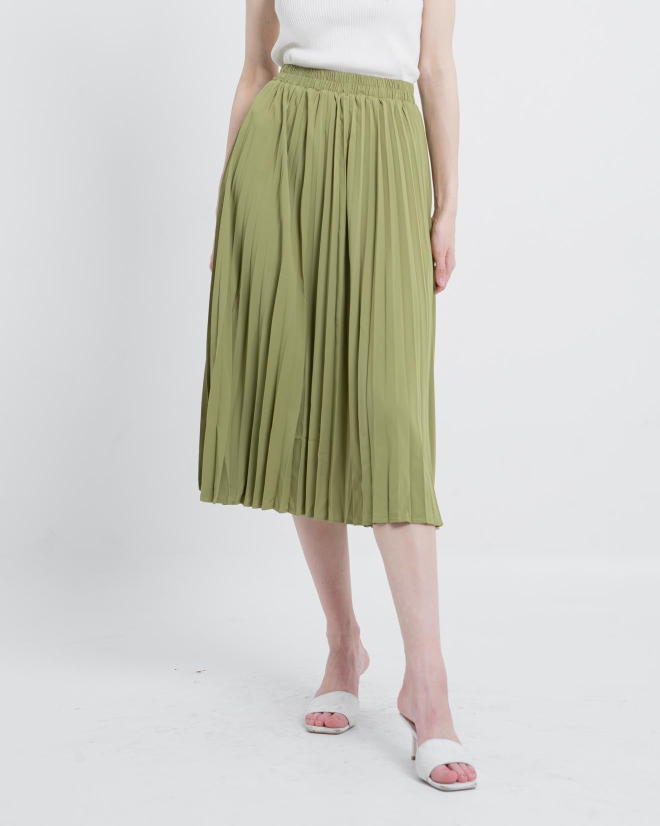 Larisa Pleats Skirt Green –  288415 ( RESTOCK )