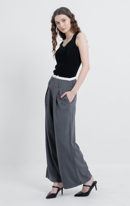 Andro Oversized Wide Grey Pants – 288948