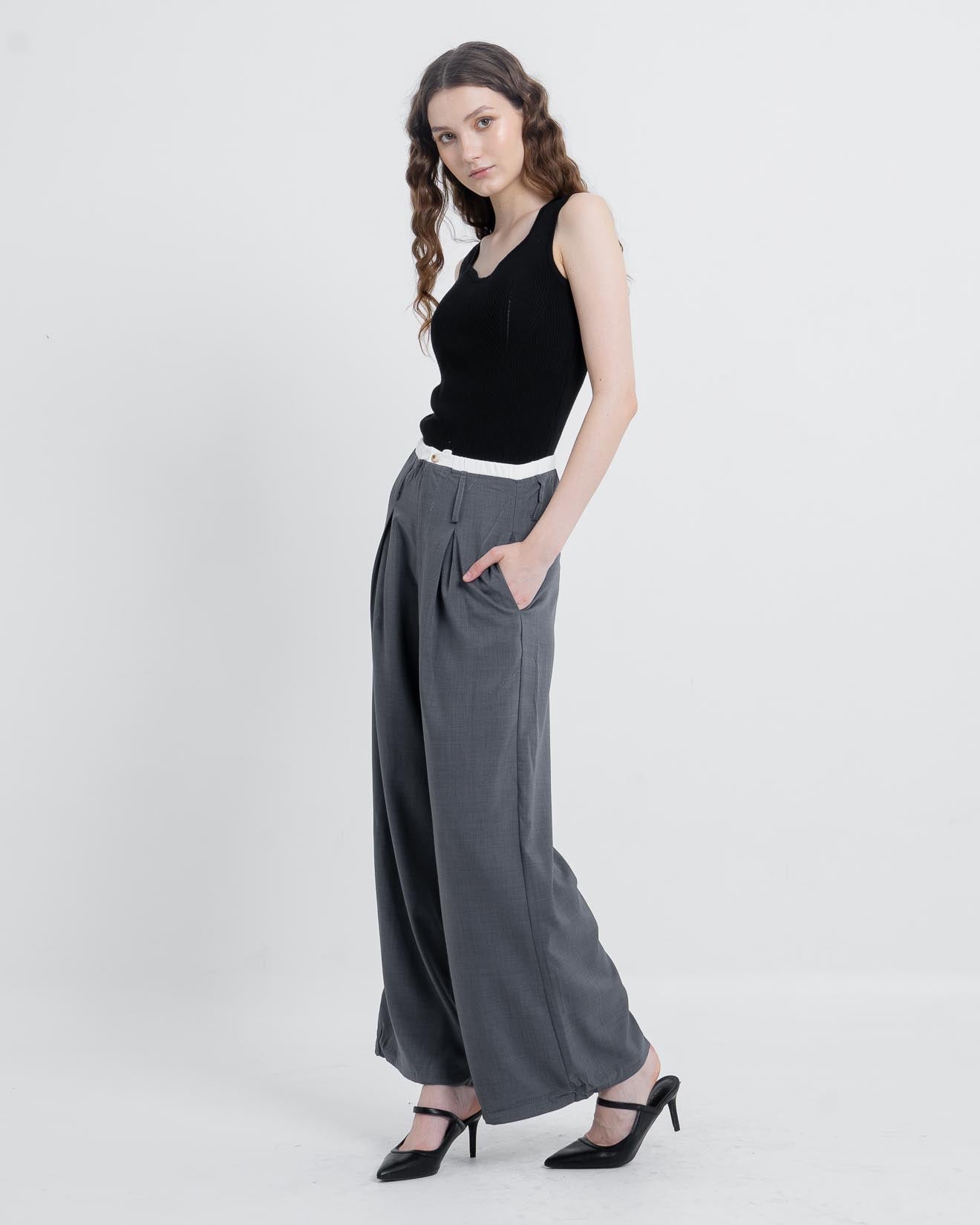 Andro Oversized Wide Grey Pants – 288948