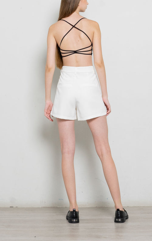 Celia Bermuda White Shorts – 286909