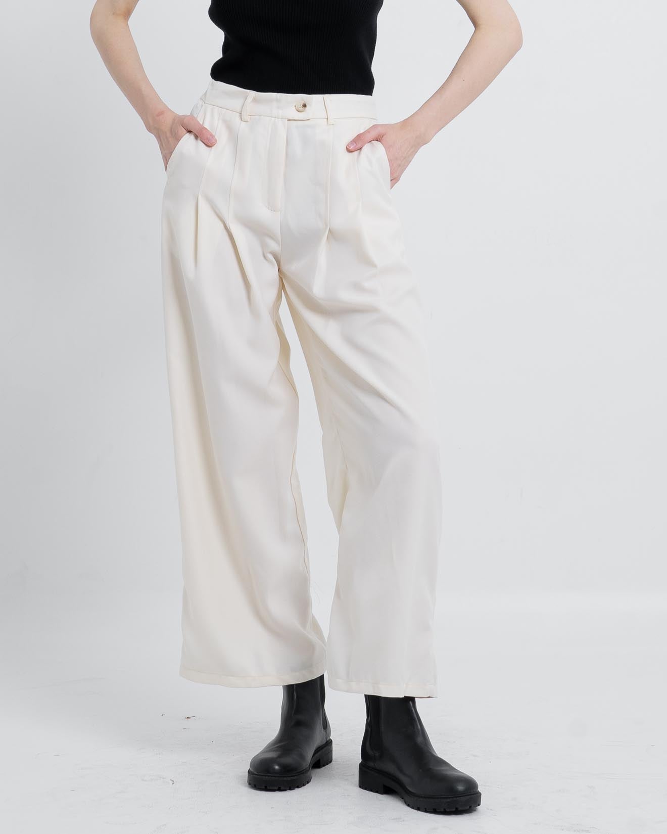 Naka High Waist Wide Pants Ivory – 288927