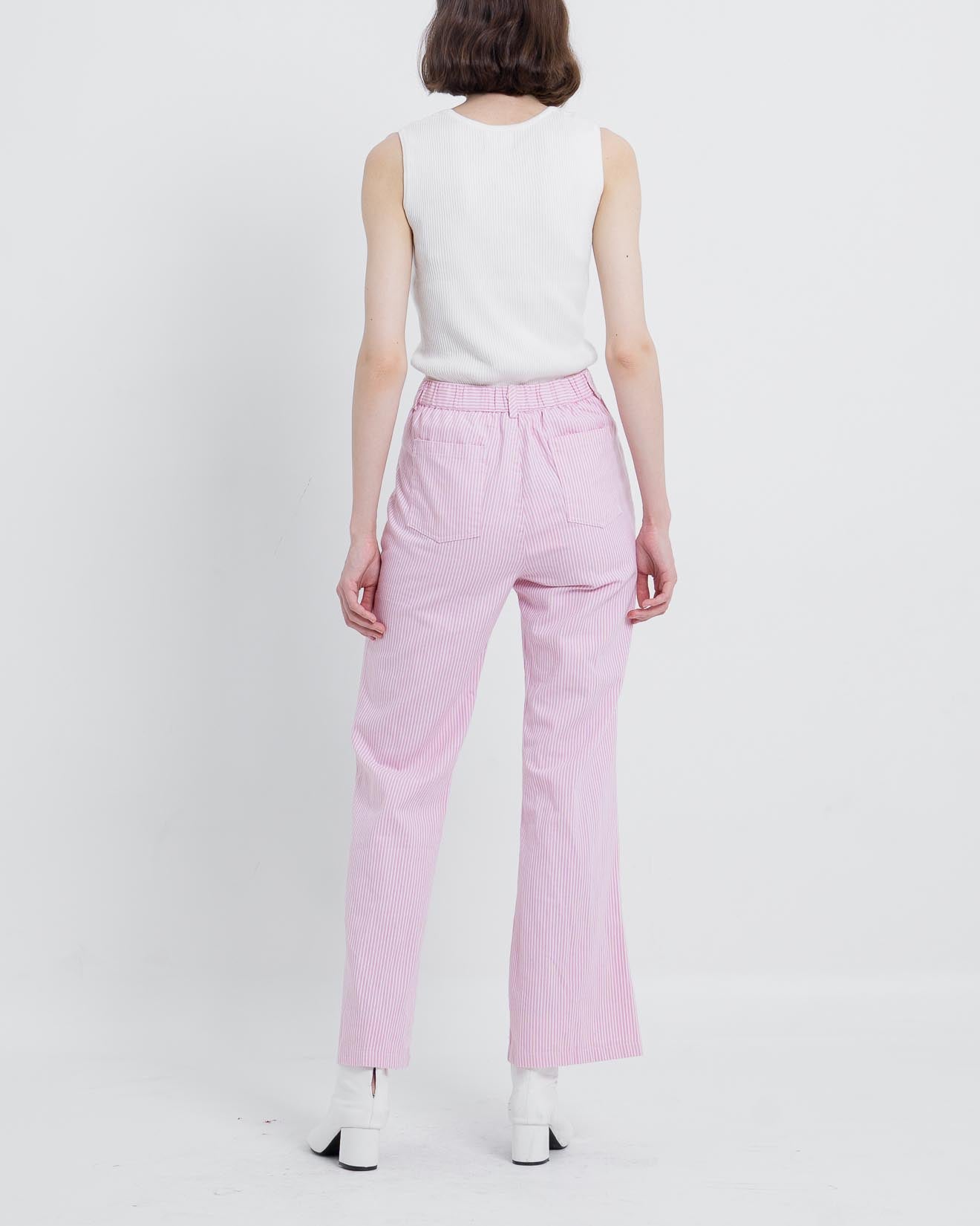 Carl Stripped Wide Leg Pants Pink - 288916