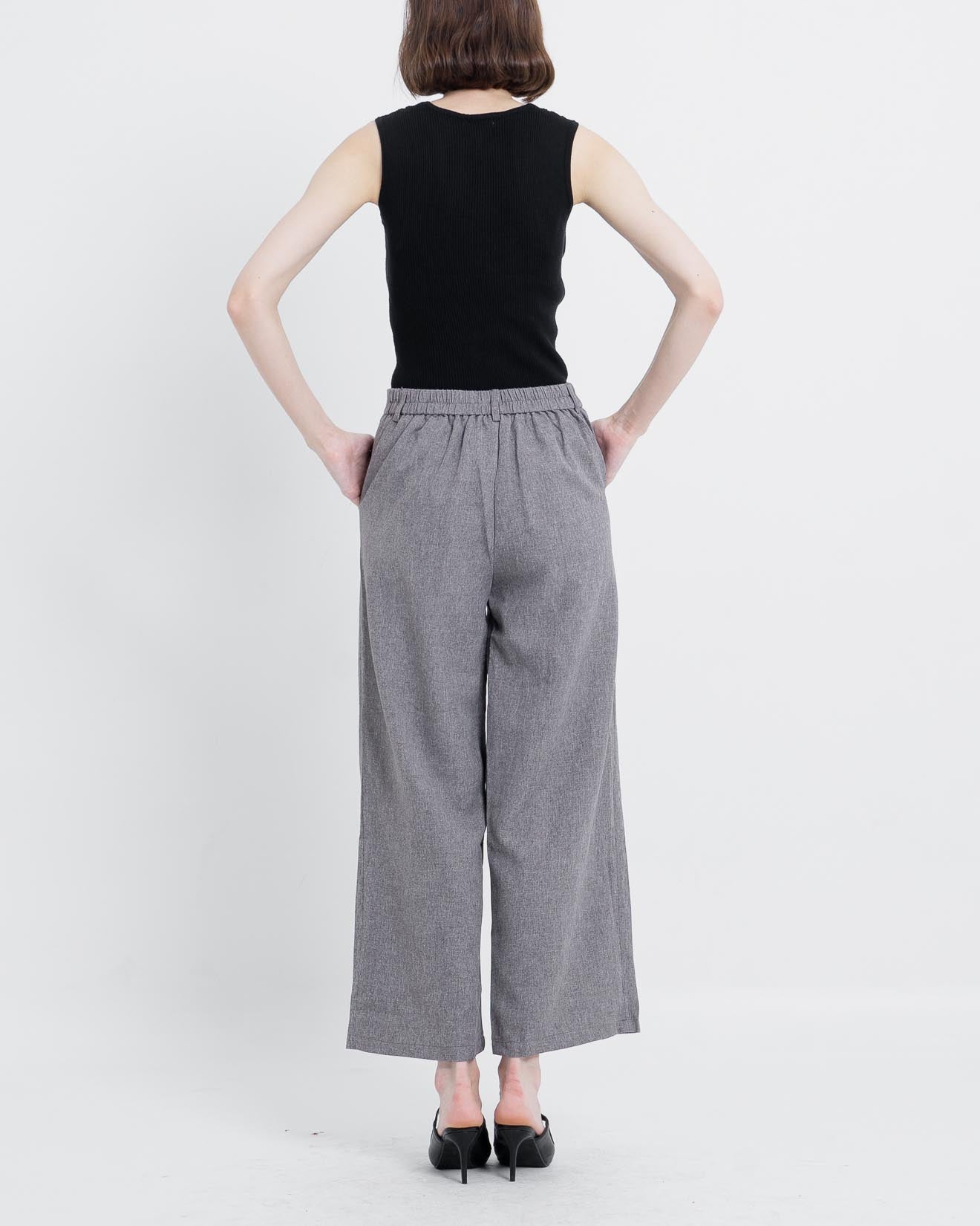 Naka High Waist Wide Grey Pants – 288926