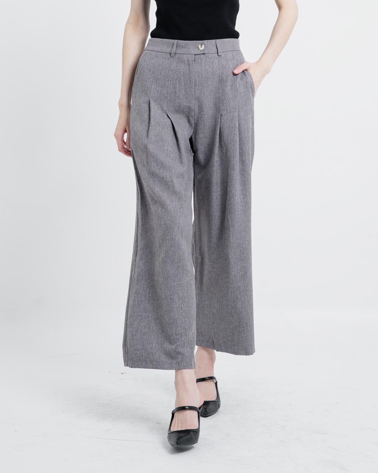 Naka High Waist Wide Grey Pants – 288926