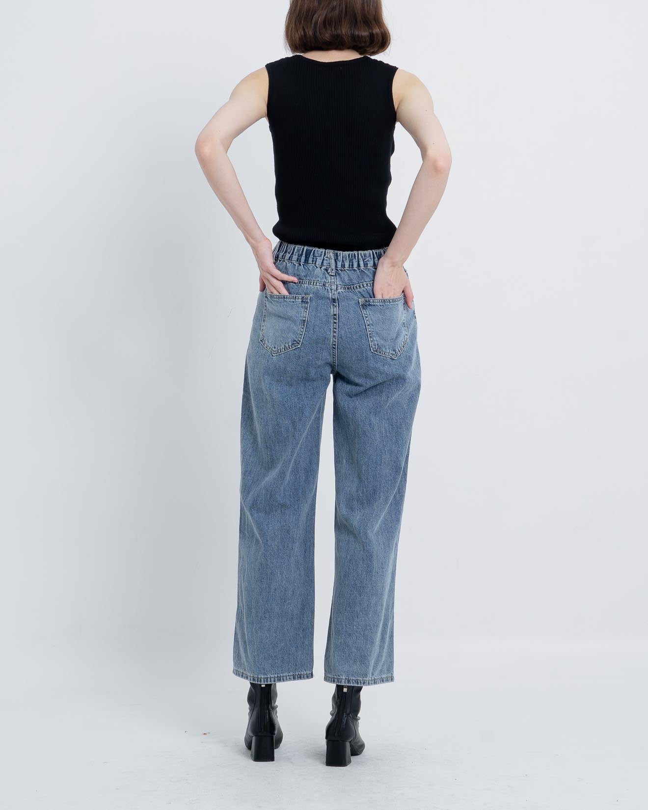 Ello Wide Leg Denim Pants -Celana Casual - 289801