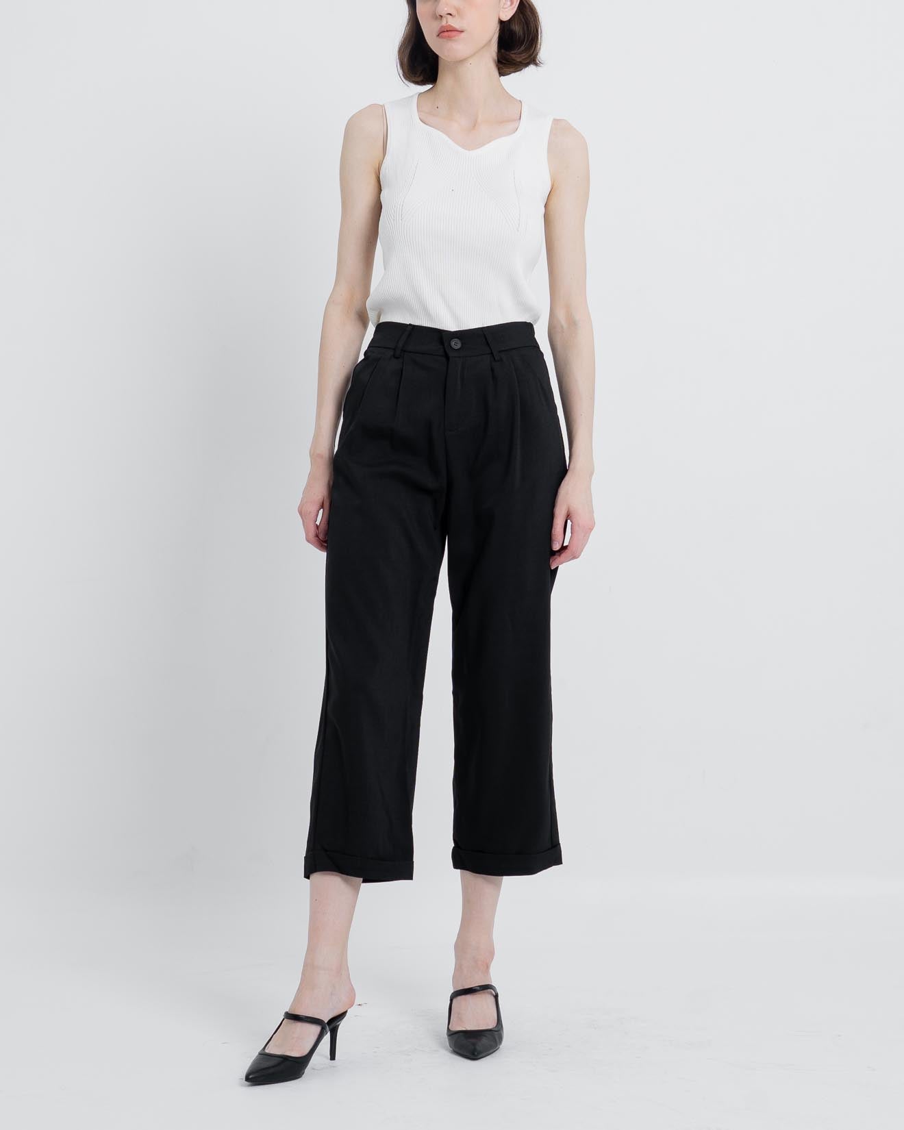 Eliot Wide Leg Pants Black – 288969