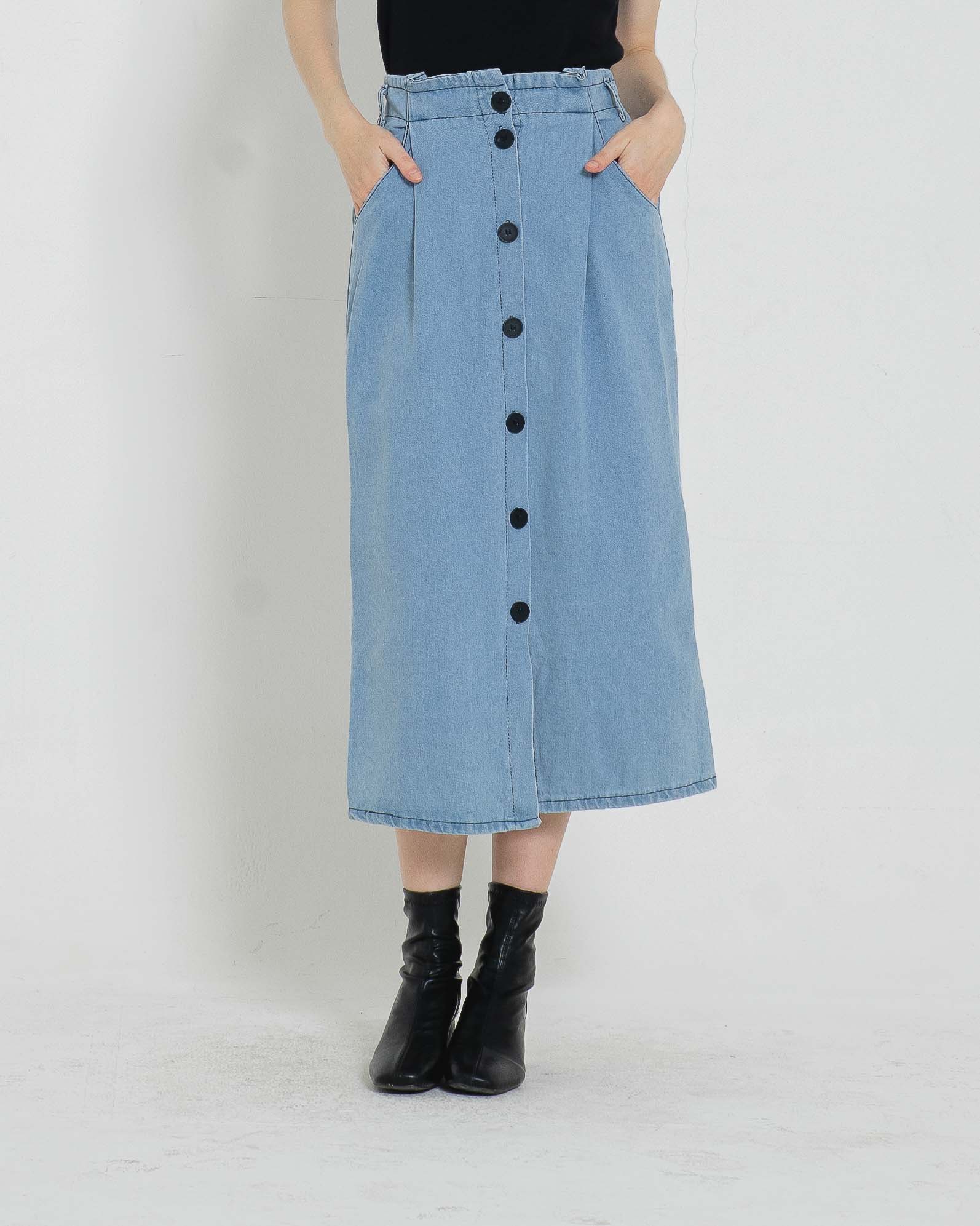 Annika Button Denim Skirt – 286513 | This Is April